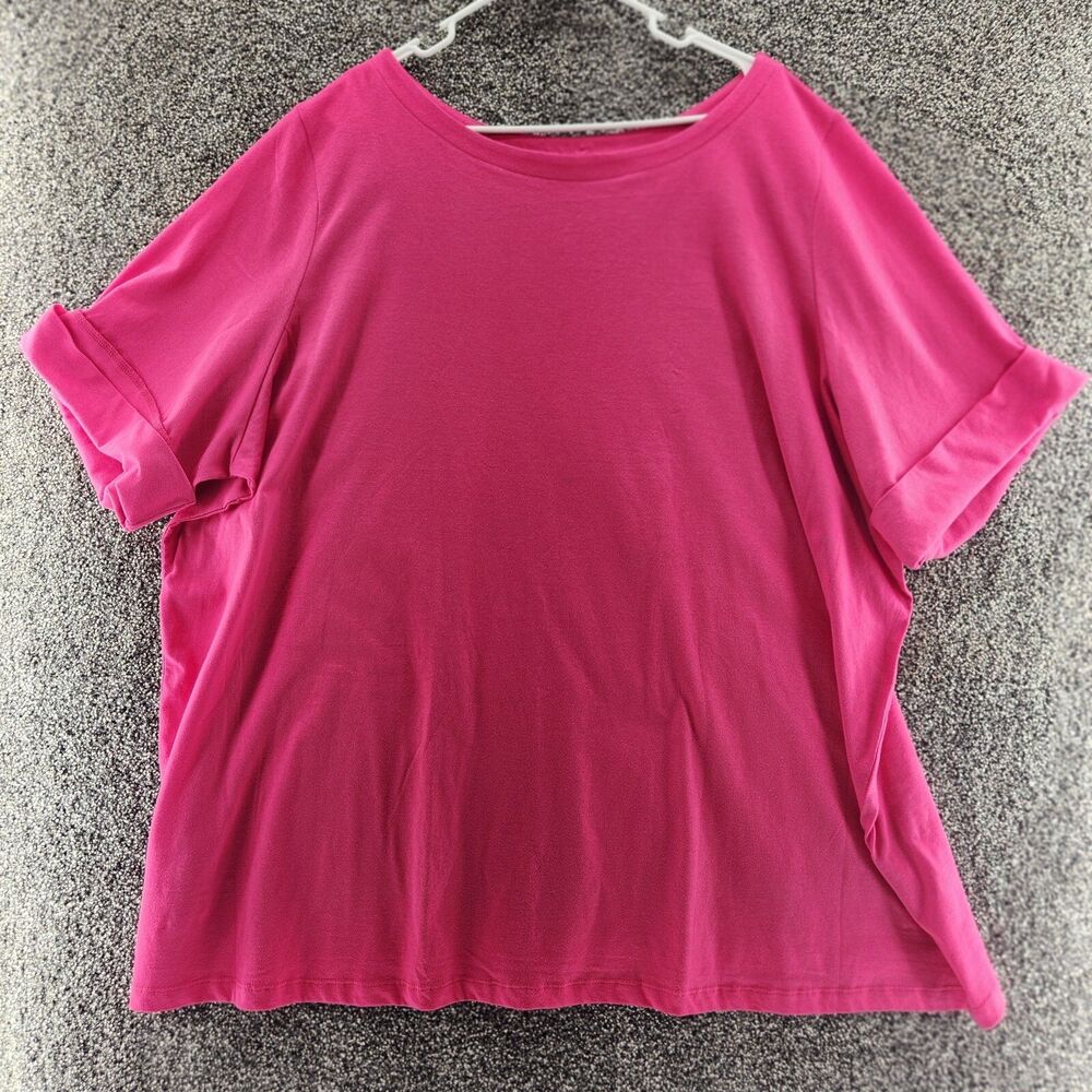 Woman Within 3x pink short sleeve 100% Cotton t-shirt